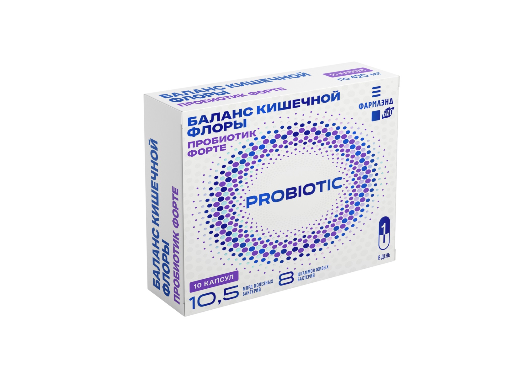 Пробиотик Баланс кишечной флоры форте капсулы 420мг №10 Фармлэнд БИО