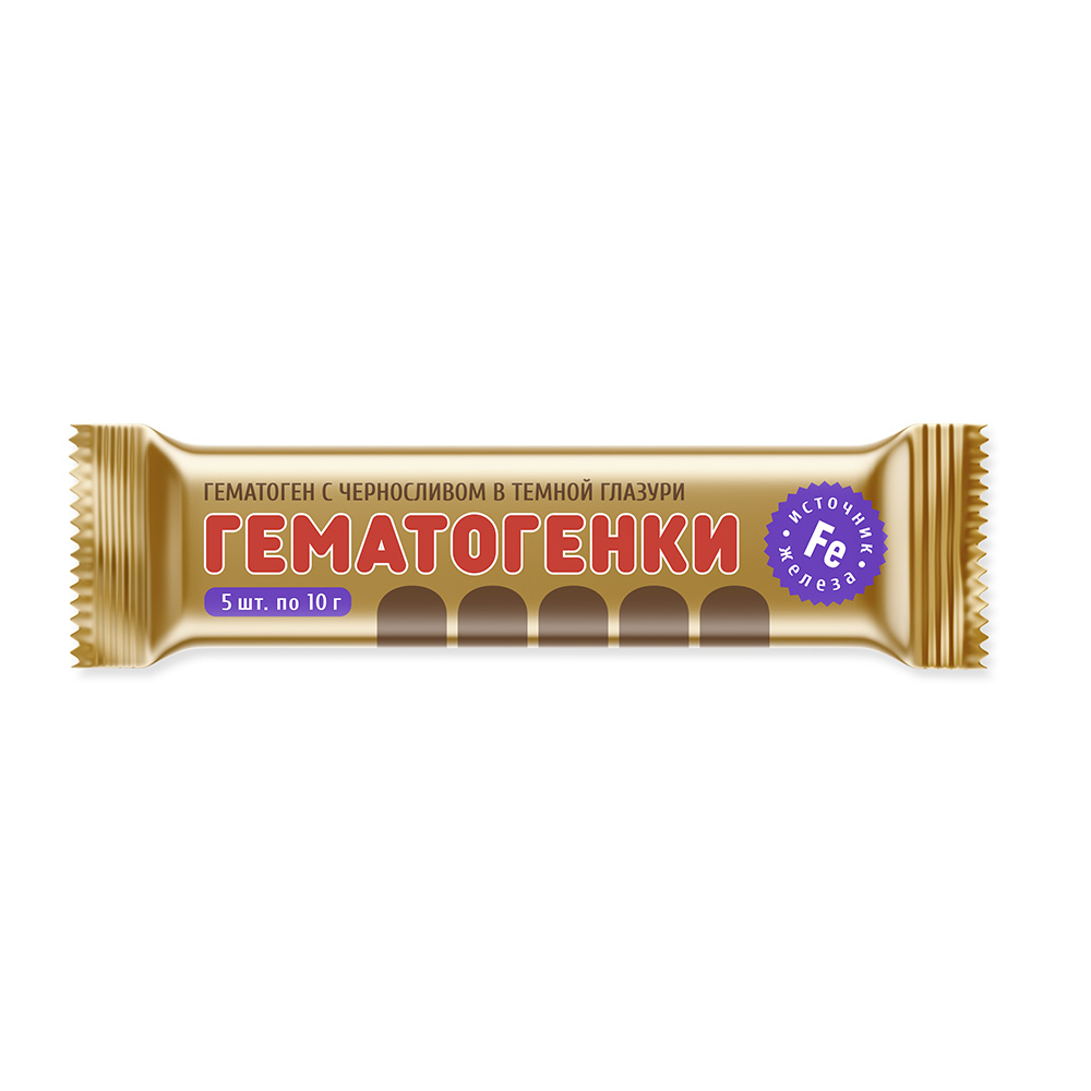 Гематоген с черносливом в темной глазури 10г 5шт Фармлэнд БИО