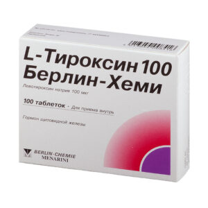 Л-тироксин 100 Б-Х таблетки 100мкг N100