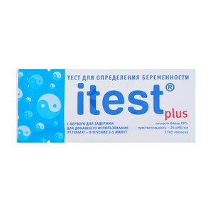Тест для определения беременности Itest Plus 1 шт Тест для определения беременности Itest Plus 1 шт