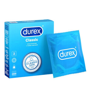 Презервативы Classic из натурального латекса Durex Classic 3 шт Презервативы Classic из натурального латекса Durex Classic 3 шт