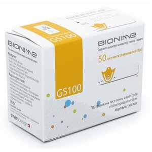 Тест-полоски GS 100д/глюком.50шт Bionime