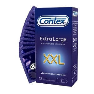Презервативы Extra Large из натурального латекса Contex Extra Large 12 шт Презервативы Extra Large из натурального латекса Contex Extra Large 12 шт