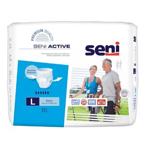 Трусы впитывающие для взрослых, одноразовые, размер L Seni Active 10  шт