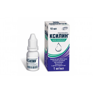Ксилин капли назальные 1мг/мл 10мл Ксилин капли назальные 1мг/мл 10мл