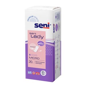 Прокладки урологические для женщин Micro Seni Lady 20 шт Прокладки урологические для женщин Micro Seni Lady 20 шт