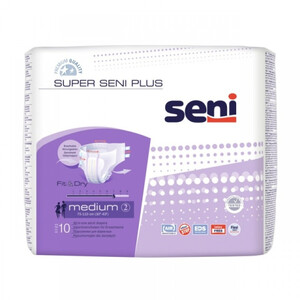 Подгузники для взрослых Medium Seni Super Plus 10 шт Подгузники для взрослых Medium Seni Super Plus 10 шт