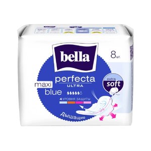 Прокладки Ultra Maxi Blue Bella Perfecta 8 шт Прокладки Ultra Maxi Blue Bella Perfecta 8 шт