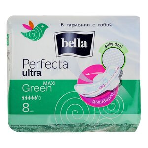 Прокладки Ultra Maxi Green Bella Perfecta 8 шт Прокладки Ultra Maxi Green Bella Perfecta 8 шт