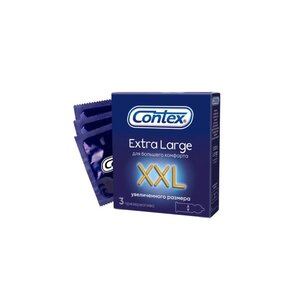 Презервативы Extra Large из натурального латекса Contex Extra Large 3 шт Презервативы Extra Large из натурального латекса Contex Extra Large 3 шт