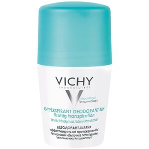 Шариковый дезодорант, регулир. избыт. потоотделение 48ч Vichy Deodorant 50 мл Шариковый дезодорант, регулир. избыт. потоотделение 48ч Vichy Deodorant 50 мл