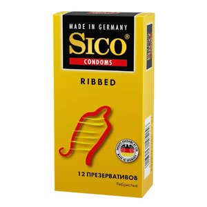 Презервативы ребристые Sico Ribbed 12  шт