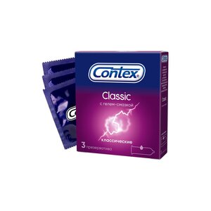 Презервативы Classic из натурального латекса Contex Classic 3 шт Презервативы Classic из натурального латекса Contex Classic 3 шт