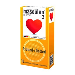 Презервативы с колечками и пупырышками Masculan Classic-3 10 шт Презервативы с колечками и пупырышками Masculan Classic-3 10 шт