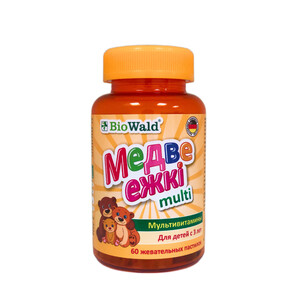 Медве Ежки Мульти пастилки жевательные 2г N60 BioWald