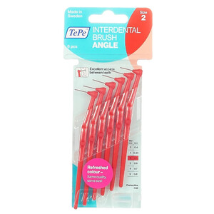 Межзубные ёршики 0,5 №2 TePe Angle 6 шт Межзубные ёршики 0,5 №2 TePe Angle 6 шт