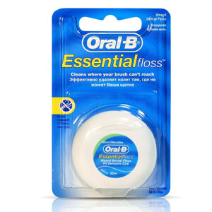 Зубная нить вощеная (мятный вкус) Oral-B Essential Floss 50 м Зубная нить вощеная (мятный вкус) Oral-B Essential Floss 50 м