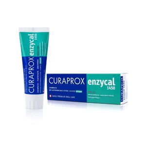 Зубная паста Enzycal 1450 ppm фторидов натрия Curaprox 75 мл Зубная паста Enzycal 1450 ppm фторидов натрия Curaprox 75 мл