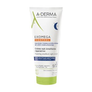 Крем-эмолент восстанавливающий смягчающий ночной A-Derma Exomega Control 200 мл Крем-эмолент восстанавливающий смягчающий ночной A-Derma Exomega Control 200 мл