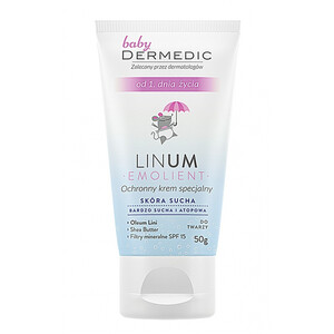 Защитный крем для детей SPF15 Dermedic Emolient Linum Baby 50  г
