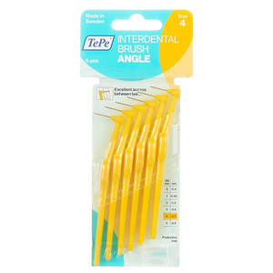 Межзубные ёршики 0,7 №4 TePe Angle 6 шт Межзубные ёршики 0,7 №4 TePe Angle 6 шт