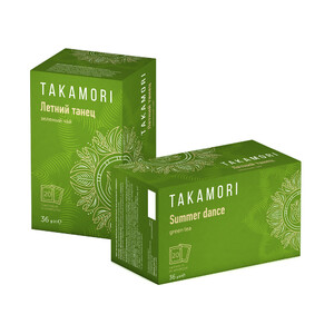 Чай зеленый байховый "Летний танец" 20 пак. по 1,8г Takamori