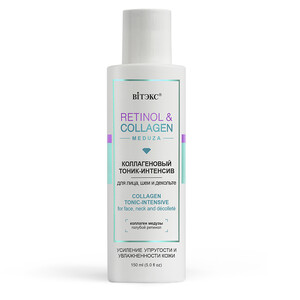 Коллаген. тоник-интенсив для лица, шеи и декольте Витэкс Retinol&Collagen Meduza 150 мл Коллаген. тоник-интенсив для лица, шеи и декольте Витэкс Retinol&Collagen Meduza 150 мл