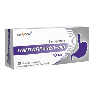 Пантопразол-ЛФ таблетки 40мг N30 Пантопразол-ЛФ таблетки 40мг N30