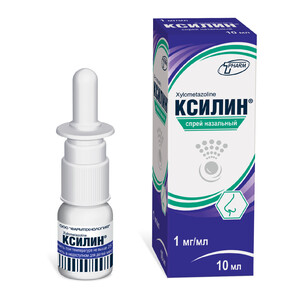 Ксилин спрей 1мг/мл 10мл с ментолом и эвкалиптом Ксилин спрей 1мг/мл 10мл с ментолом и эвкалиптом