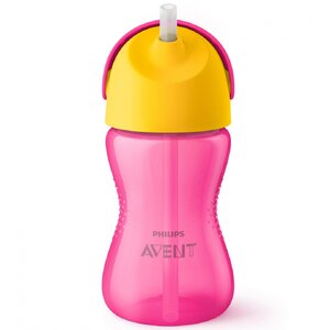 Чашка c трубочкой от 12 месяцев розово-желтый Philips Avent 300  мл