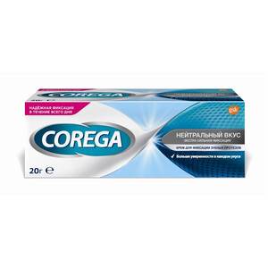 Крем д/фиксации зубных протезов Corega Neutral Taste 20  г