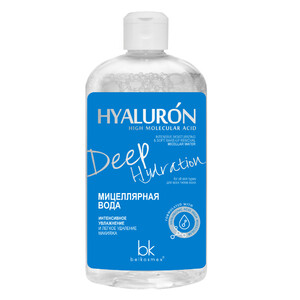 Вода мицеллярная интенсивное увлажнение и легкое удаление макияжа Belkosmex Hyaluron Deep Hydration 500  мл