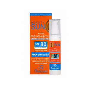 Крем солнцезащитный Максимальная защита SPF80 Floresan Beauty Sun 75 мл Крем солнцезащитный Максимальная защита SPF80 Floresan Beauty Sun 75 мл