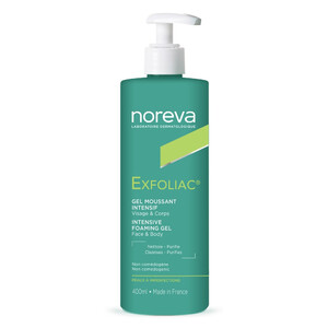 Интенсивный пенящийся гель для лица и тела Noreva Exfoliac 400  мл