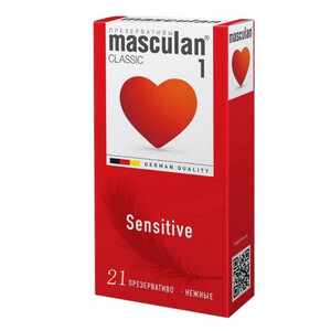Презервативы Sensitive (Нежные) Masculan Sensitive 21 шт Презервативы Sensitive (Нежные) Masculan Sensitive 21 шт