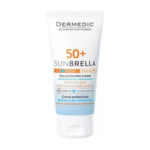 Крем солнцезащитный для чувствительной кожи SPF50+ Dermedic Sunbrella 50  мл