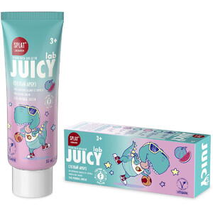 Зубная паста детская со вкусом Спелый арбуз со фтором Splat Juicy Lab 55 мл Зубная паста детская со вкусом Спелый арбуз со фтором Splat Juicy Lab 55 мл