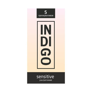 Презервативы ультратонкие Indigo Sensitive 5 шт Презервативы ультратонкие Indigo Sensitive 5 шт
