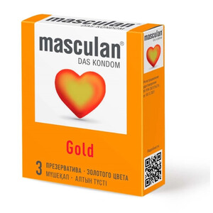 Презервативы особая двойная защита Masculan Gold 3  шт