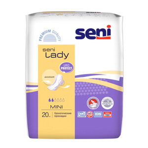 Прокладки урологические для женщин Mini Seni Lady 20 шт Прокладки урологические для женщин Mini Seni Lady 20 шт