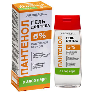 Гель для тела Пантенол 5% с алоэ вера AROMA'Saules 100 мл Гель для тела Пантенол 5% с алоэ вера AROMA'Saules 100 мл
