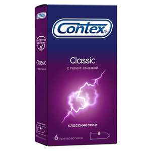 Презервативы Classic из натурального латекса Contex Classic 6 шт Презервативы Classic из натурального латекса Contex Classic 6 шт