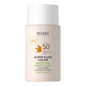 Супер флюид для лица матирующий солнцезащитный тонирующий SPF50 BABE Laboratorios 50  мл