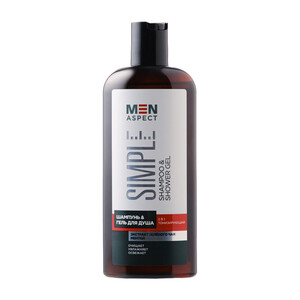 Шампунь&Гель для душа 2в1 Тонизирующий Modum Men Aspect Simple 250 мл Шампунь&Гель для душа 2в1 Тонизирующий Modum Men Aspect Simple 250 мл