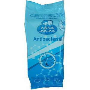 Салфетки влажные антибактериальные ПАПА МАМА 72  шт