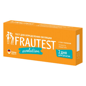 Тест (тест-полоски) на определение овуляции Frautest Ovulation 5 шт Тест (тест-полоски) на определение овуляции Frautest Ovulation 5 шт