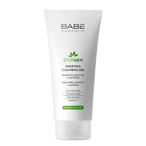 Очищающий гель для жирной и прблемной кожи лица BABE Laboratorios Stop AKN 200  мл