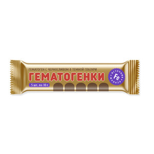 Гематоген с черносливом в темной глазури 10г 5шт Фармлэнд БИО