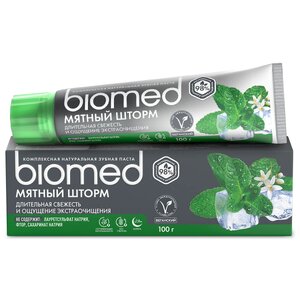 Зубная паста комплексная Мятный шторм Biomed 100 г Зубная паста комплексная Мятный шторм Biomed 100 г