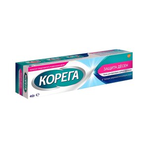 Крем для фиксации зубных протезов Corega Защита дёсен 40  г